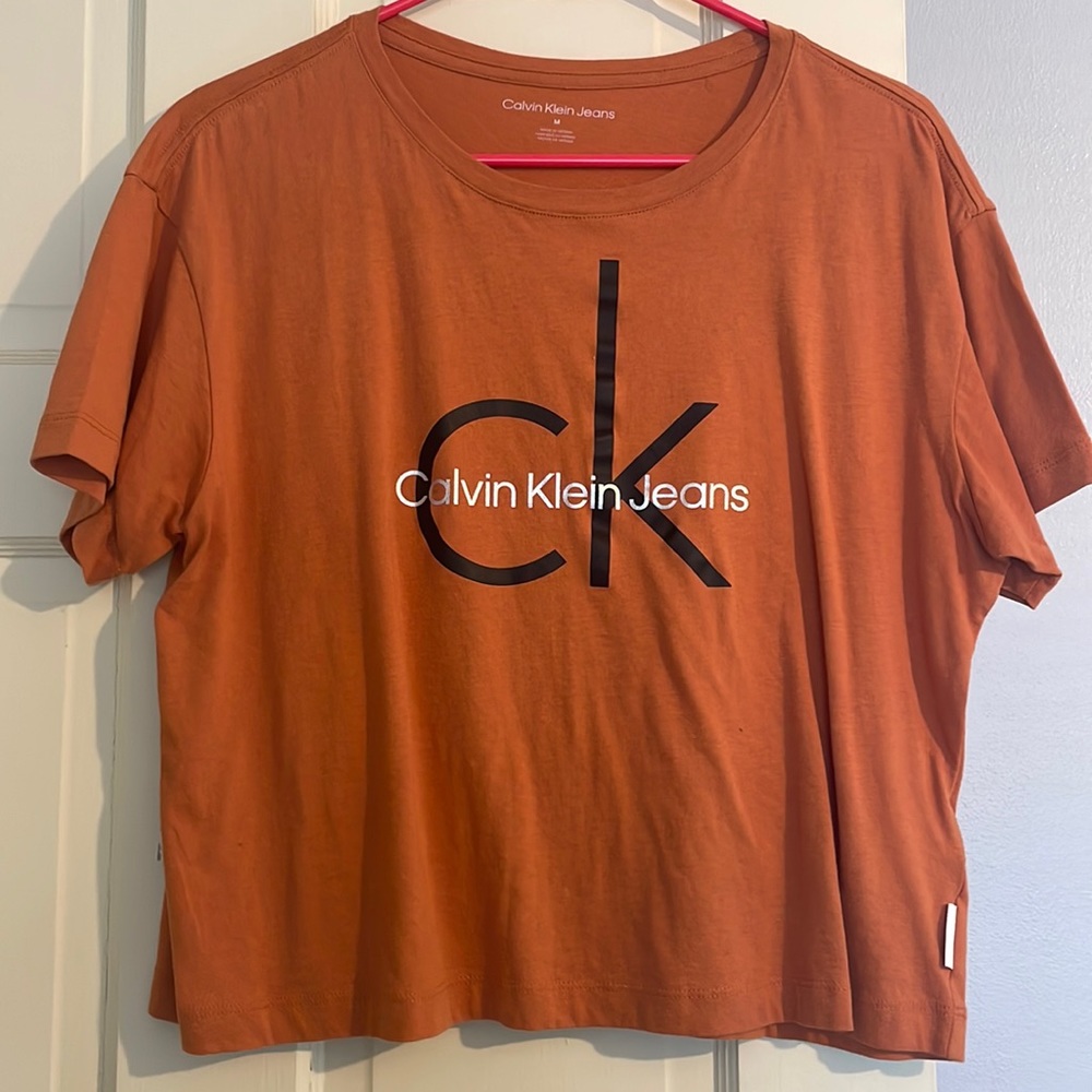 Orange crop top